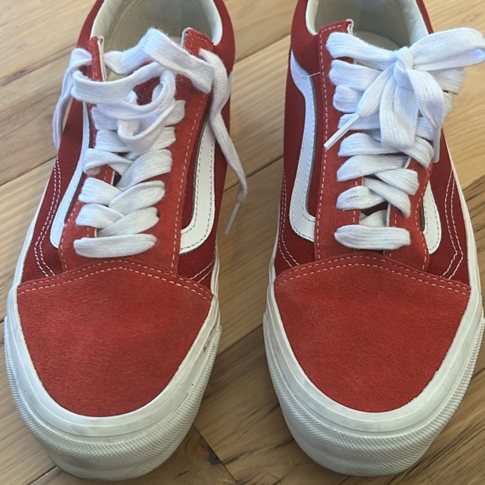 Red Vans Old Skool Shoes - like new